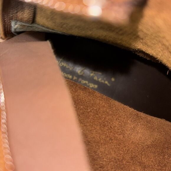 Antonio De Faria Mila Genuine Suede Leather Lug Sole Zp Up Ankle Booties 9 - Picture 5 of 5